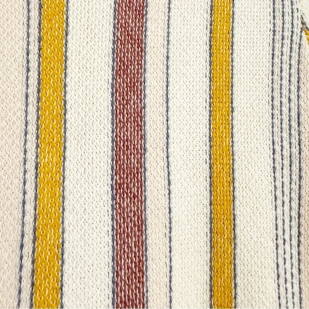 Madewell | Blakley Stripe Sweater Tee Cotton Fringe Size Small - Picture 6 of 8